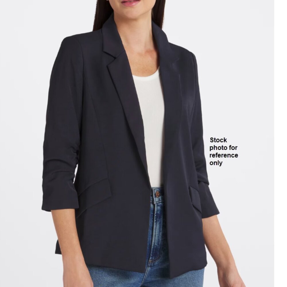 Skies are Blue Recycled Boyfriend Open Blazer